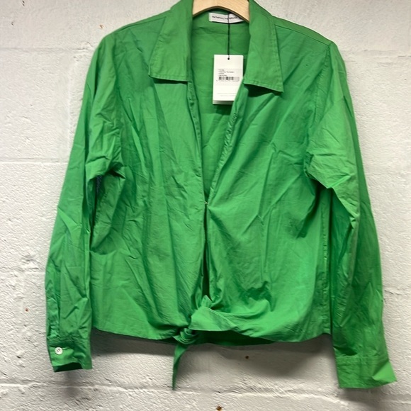 NEW REVOLVE FAITHFULL THE BRAND Arizona tie shirt green - Picture 2 of 7